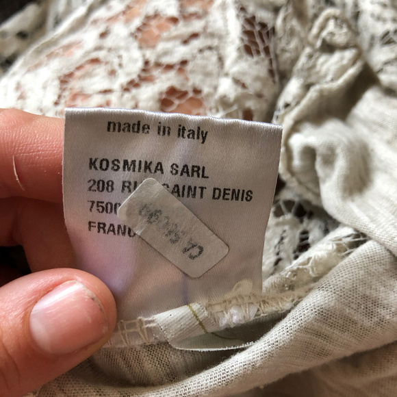 Soft Gray Lace Back Henley - Picture 5 of 5